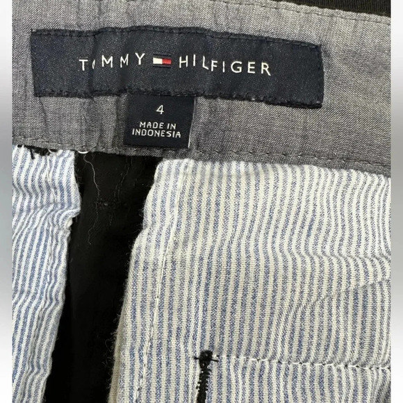 Tommy Hilfiger Womens Black Stretch Slim Chino Polka Dots Pants Flat Front - Picture 7 of 7